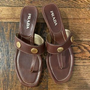 Prada kitten heel sandal